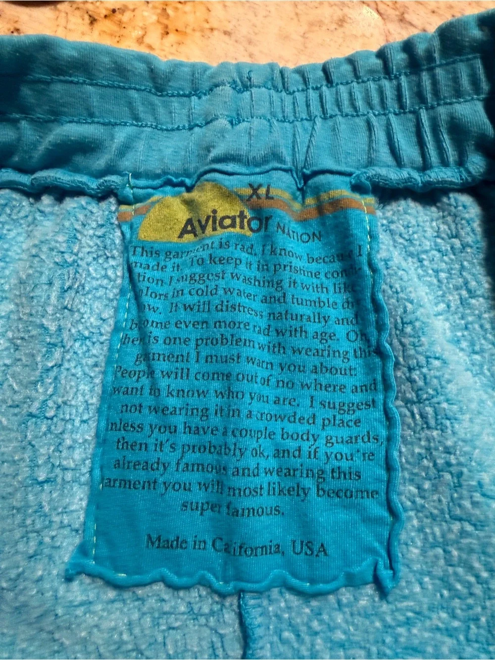 Aviator Nation blue 5 stripe shorts